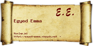 Egyed Emma névjegykártya